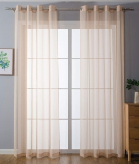 Gardinenbox Gardine, Ösen (2 St), transparent, Voile
