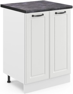 Vicco Küchenunterschrank R-Line, Weiß Landhaus/Weiß, 60 cm, AP Anthrazit