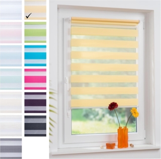 Doppelrollo Klemmfix DUO-Rollo YOUNG COLOURS, Liedeco, Lichtschutz, ohne Bohren, Klemmfix
