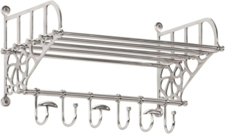 vidaXL Wandgarderobe mit Kleiderhaken Aluminium 357832