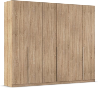 Rauch Möbel Alabama Drehtürenschrank Schrank Kleiderschrank Eiche Sonoma, 6-türig, Inklusive Zubehörpaket Superior, 3 Kleiderstangen, 6 Einlegeböden, 3 Schubkästen, 1 Wäscheeinteilung