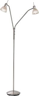 Stehlampe Wohnzimmer Stehleuchte LED 2 Flammig Glas weiß 41890201