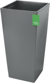 KAGM Pflanzkübel Blumenkübel Blumentopf in Hochglanz mit Pflanzeinsatz (inkl. Pflanzeinsatz)