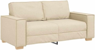 vidaXL 2-Sitzer Sofa Creme 140 cm Stoff 4104987