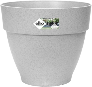 elho Vibia Campana Rund 20 - Blumentopf für Außen - Ø 19.5 x H 16.8 cm - Grau/Living Beton