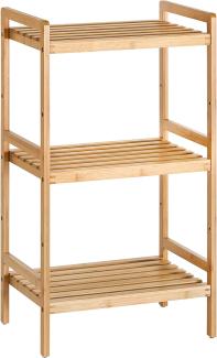 Bambusregal, Küchenregal, Badregal, Bücherregal, Standregal mit 3 Ablagen, 45 x 31,5 x 80 cm, für Bad, Küche, Wohnzimmer, Schlafzimmer, Balkon, naturfarben BCB073N01