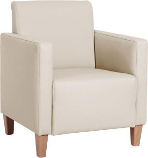 Sessel Karol Bezug Kunstleder Buche natur / beige 22211