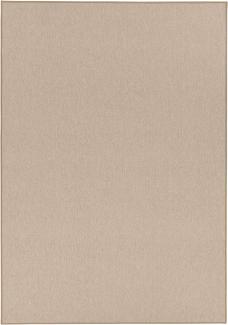 Feinschlingen Teppich Casual Beige Uni Meliert - 80x150x0,4cm