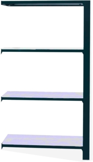 Simon Rack Officlick Bücherregal, 1500 x 900 x 300 mm, 4 Höhen, Industriestil, Metall, Anthrazit/Weiß