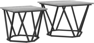 vidaXL Beistelltisch-Set 2 pcs Grau Sonoma 50 x 50 x 40 cm 868270