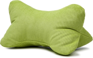 Gözze - Leseknochen Capri, Nackenkissen in Feincord-Optik, Lese- und Relaxkissen für Nacken und Rücken, 40x25 cm - Hellgrün