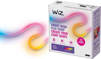 WiZ Tunable White and Color Neon Flex Lightstrip 3m, LED Streifen mit 16 Mio. Farben oder warm- bis kaltweißem dimmbarem Licht, smarte Lichtsteuerung über WLAN per Stimme/App