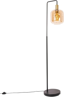 Qazqa Stehlampe Zuzanna, ohne Leuchtmittel, E27, Orange, Design, Glas, 1-flammig