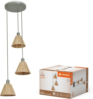 LEDVANCE Decor Raffia Pendelleuchte 3XE27 Grün
