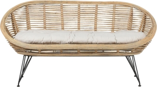 2 Sitzer Sofa MARATEA Rattan Natürlich