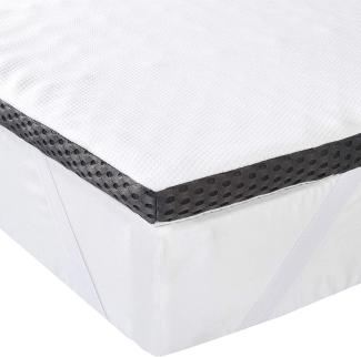 Amazon Basics - Bequeme Matratzenauflage mit Memory-Schaumstoff mit Bändern, 4 cm - 135 x 190 cm