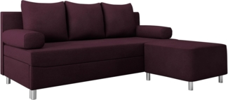 Mirjan24 'Dover' Schlafsofa, Rot, 86 x 192 x 80 cm, mit Polsterhocker