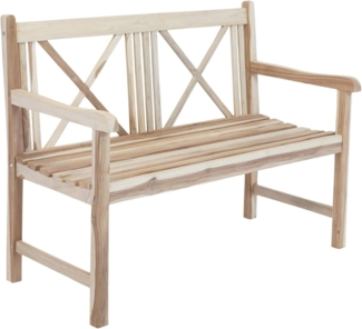 Gartenbank Malmö 2-sitzig aus Teak mit Armlehnen