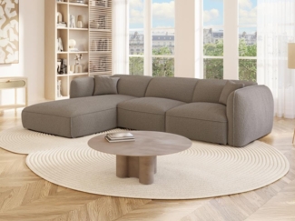 Vente-unique - Ecksofa - Ecke links - Stoff - Taupe - CAMILIO von Maison Céphy