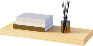 eSituro Wandregal Holz, Regal Wand, Hängeregal, Schweberegal, Regalbrett 50 x 19 x 3,5 cm, Wand Regal, für Küche Wohnzimmer Schlafzimmer, Wandboard mit unsichtbarer Halterung, Holzoptik