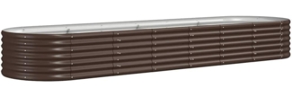 vidaXL Hochbeet Verzinkter Stahl 296x80x36 cm Braun 318925