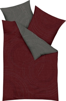 Kaeppel Wendebettwäsche Jaro, in Gr. 135x200, 155x220 oder 200x200 cm, Feinbiber, 2 teilig, mit Reißverschluss, 100% Baumwolle, Bettwäsche mit zeitlosem Design