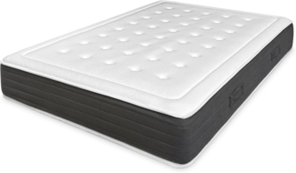 amuéblate online - Viskoelastische Matratze, 135x180 cm, Flow Comfort+, mehrlagig, Höhe 24 cm, mittlere/hohe Festigkeit, milbendicht, antibakteriell und hypoallergen