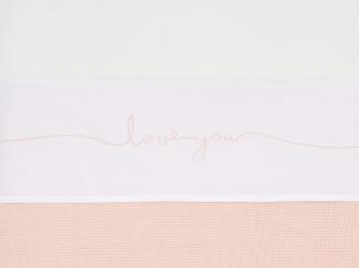 Jollein Love You Wiegelaken Pale Pink 75 x 100 cm Rosa hell 1