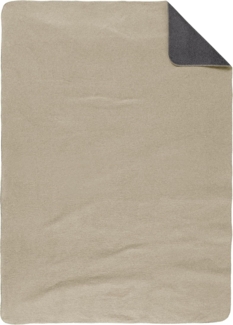 biberna Melange Wohndecke 1 x 150 x 200 cm UNI, kitt, 1 x 150 x 200 cm, kitt