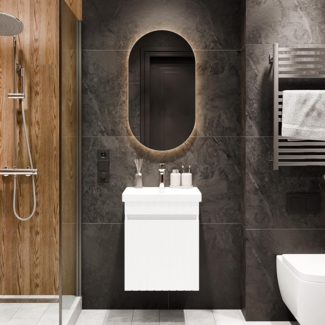 Planetmöbel Badmöbel-Set Cosmia, (Waschbecken mit Unterschrank, 1-St, Waschtisch mit Schublade), Waschtisch mit Waschbecken