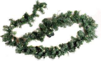 2,7m Weihnachtsgirlande 200 Spitzen 35 LED Batterie Lichterkette Weihnachtsdeko