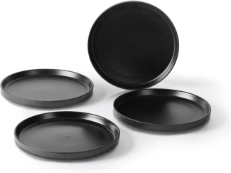 JIWOO Geschirr-Set 12tlg Matte Essteller,Flache Teller,Dessertteller,Müslischüssel (4-tlg), 4 Personen, Keramik, für 4 Personen