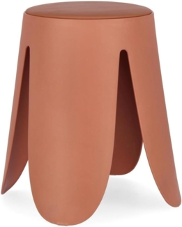 Hocker Imogen aus Kunstleder, Rot, 37 x 37 x 47 cm
