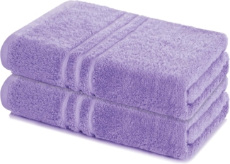 2er Set Saunatuch 80x200 cm, Frottierserie Elena, Lavendel