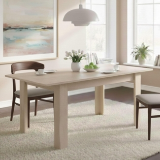 Dmora Ausziehbarer Esstisch, Farbe Kanadische Eiche, Maße 140 x 78 x 90 cm