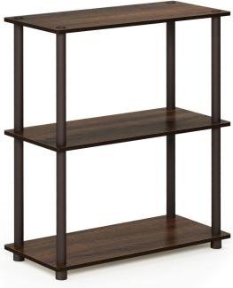 Furinno kompaktes Mehrzweck-Regal mit 3 Ebenen, holz, Walnuss/Braun, 28. 96x59. 94x75. 18 cm