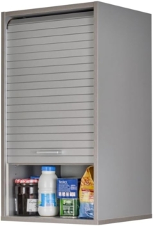 SIMMOB Rollladenschrank COOK074ALA Küchenschrank Oberschrank Hängeschrank mit Rollladentür Aluminium