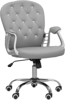 Vinsetto Bürostuhl mit gepolsterte Rückenlehne, drehbar (Chefsessel, 1 St), für Wohnzimmer, Büro, Hellgrau