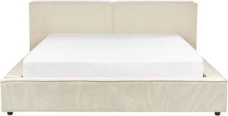 Bett mit Lattenrost LINARDS 180 x 200 cm Cord Beige