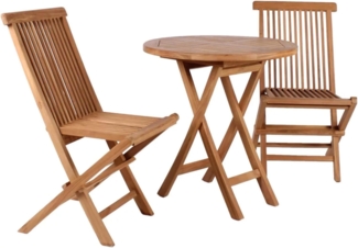Gartensessel Langton und Tisch Sutton Teak-KOMPLETTSET