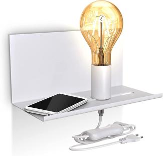 Retro Wandlampe Ablage Wandspot Nachttisch verstellbar Schalter Flur Edison E27