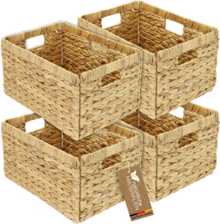 HMF Regalkorb Aufbewahrungskorb, Korb geflochten aus Wasserhyazinthe, passend für Billy, 35 x 25 x 20 cm