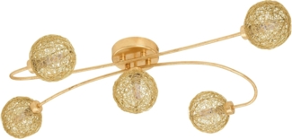 Eglo 97726 LED Deckenleuchte CARIS 1 goldfarben gold L:74,5cm B:41cm H:18cm