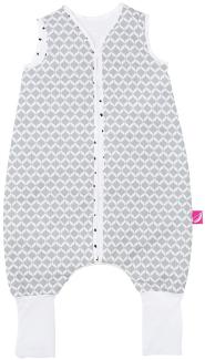Schlafsack mit Füßen aus Baumwolle gefüttert von Motherhood - kuscheliger Babyschlafsack Öko Tex Standard TOG 2, Größe: 1-1,5 Jahre, grau classics