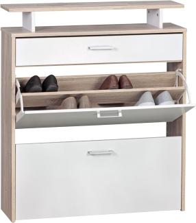 Wohnling Schuhkipper FB42994 Holz 80x95x24 cm Modern Sonoma Eiche