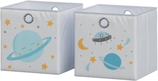 Vicco Faltbox, Grau, 30x30 cm (Motiv Weltall)