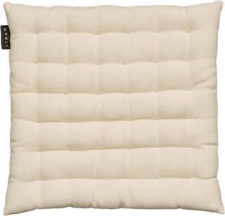 LINUM PEPPER Elegantes Sitzkissen 40x40 cm, 100% Baumwolle, Maschinenwaschbar, Cremebeige
