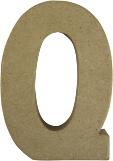 Pappmaché Buchstabe QFSC Recycled 100%, 15x10,5x3cm