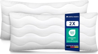Gentle North Microfaserkissen Hochwertige Kopfkissen in Hotelqualität verschiedene Größen, Füllung: 100% Polyester, Seitschläfer, Rückenschläfer, Seitenschläfer, Bauchschläfer, 1- oder 2-tlg, Reißverschluss für Füllung, waschbar, Made in EU, allergiker...