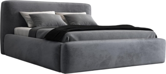 Polsterbett LUMO 180x200 ohne Matratze mit Bettkasten und Lattenrost. Farbe: Anthracite 18